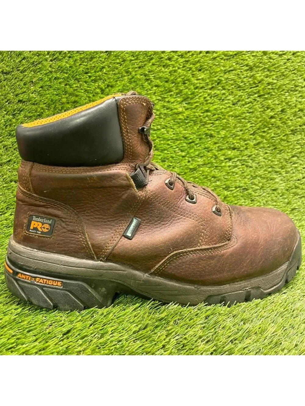 Timberland PRO Helix 6 Mens Size 13 Brown Waterproof Alloy Toe Safety Work Boots